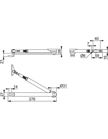 AR9200 Brazo Retenedor Plata